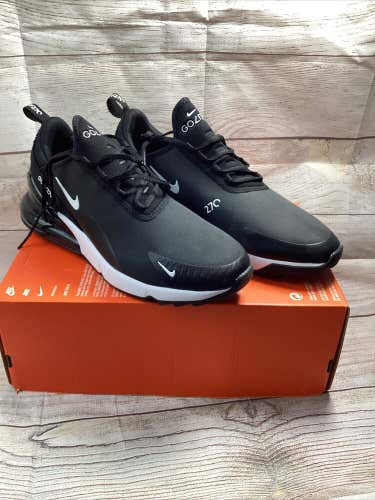 New Nike Air Max 270 G Mens Golf Shoes Black Hot Punch CK6483-001 size 10.5
