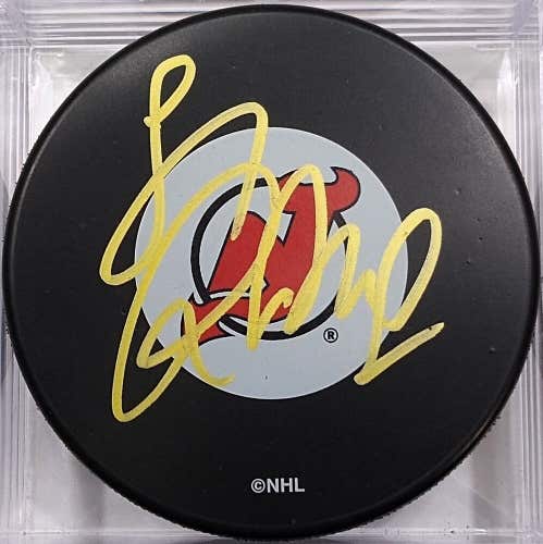 LARRY ROBINSON Autographed New Jersey Devils NHL Hockey Puck Signed Coach