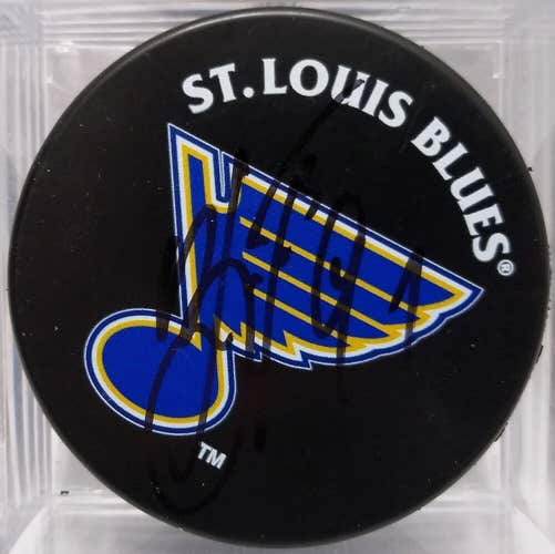 VLADIMIR TARASENKO Autographed St. Louis Blues NHL Hockey Puck Signed