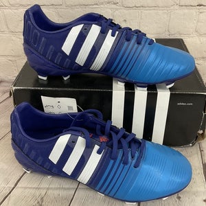 Adidas Nitrocharge 1.0 FG J Youth Soccer Cleats Purple White Blue US Size 5.5