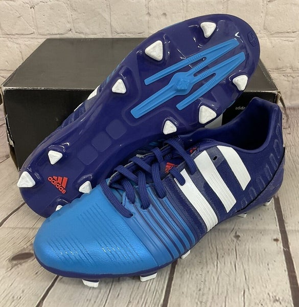 Adidas Nitrocharge 1.0 FG J Youth Soccer Cleats Purple White Blue US Size 5.5