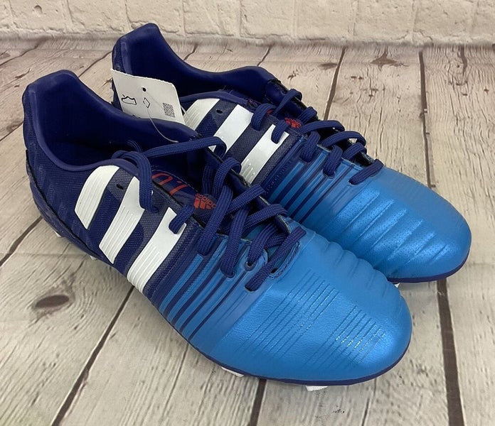 Adidas Nitrocharge 1.0 FG J Youth Soccer Cleats Purple White Blue US Size 5.5