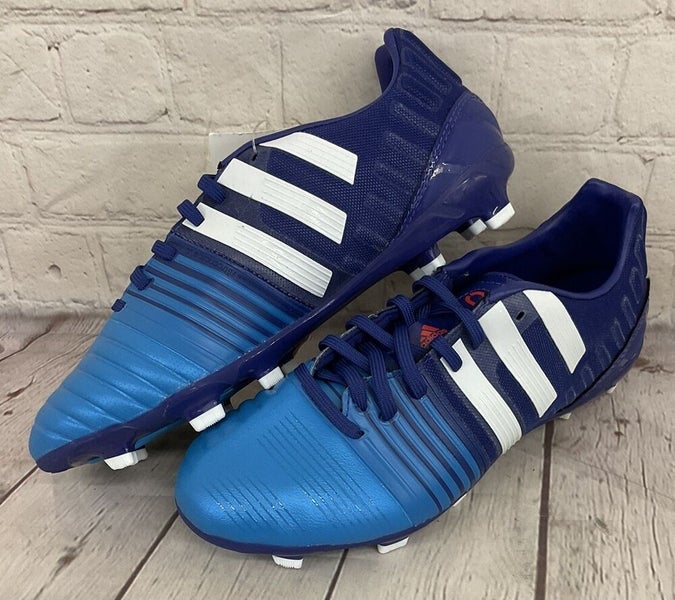 Adidas Nitrocharge 1.0 FG J Youth Soccer Cleats Purple White Blue US Size 5.5