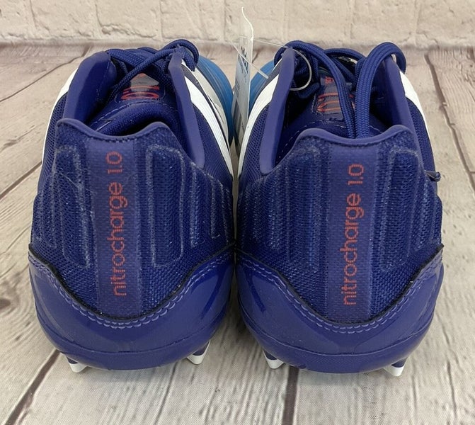 Adidas Nitrocharge 1.0 FG J Youth Soccer Cleats Purple White Blue US Size 5.5