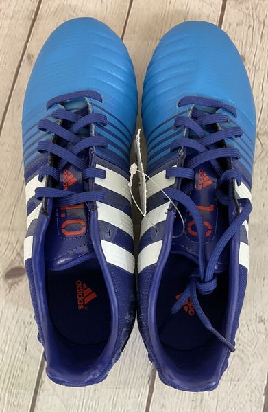 Adidas Nitrocharge 1.0 FG J Youth Soccer Cleats Purple White Blue US Size 5.5