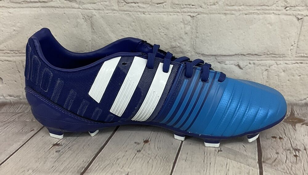Adidas Nitrocharge 1.0 FG J Youth Soccer Cleats Purple White Blue US Size 5.5