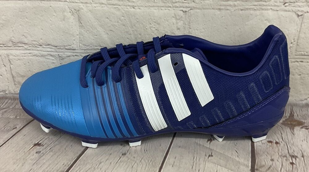 Adidas Nitrocharge 1.0 FG J Youth Soccer Cleats Purple White Blue US Size 5.5
