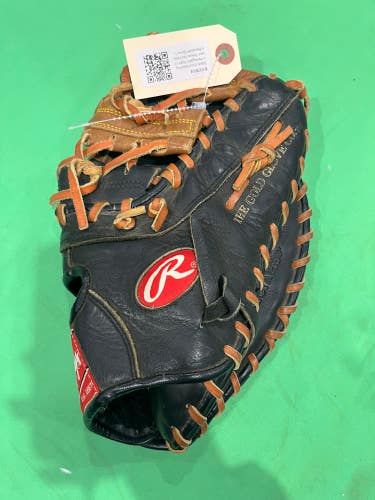 Black Used Rawlings Renegade Right Hand Throw First Base Baseball Glove 12.5"