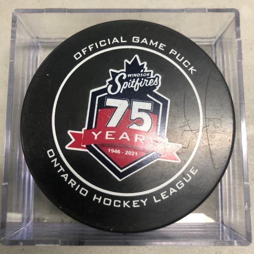 Windsor Spitfires 75th Anniversary puck (OHL)