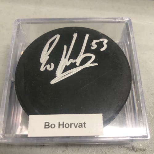 Bo Horvat autographed puck