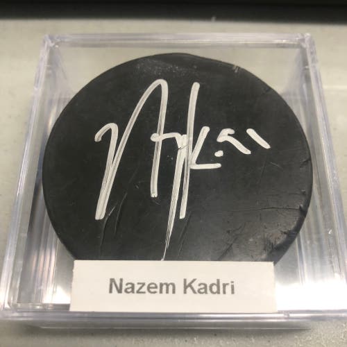 Nazem Kadri autographed puck