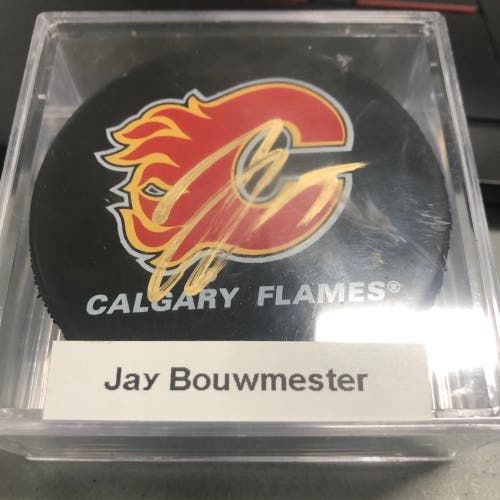 Jay Bouwmester Autographed puck