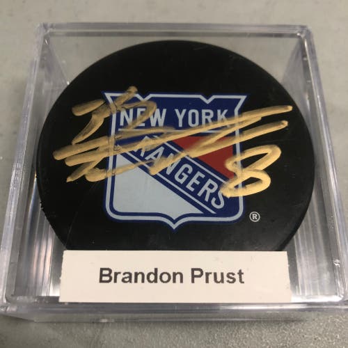 Brandon Prust autographed puck
