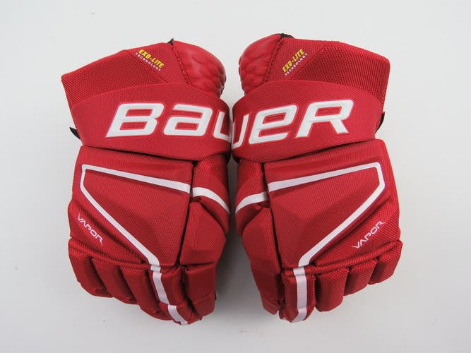 Bauer Vapor Hyperlite Ice Hockey Player Gloves Senior Size 14" Red