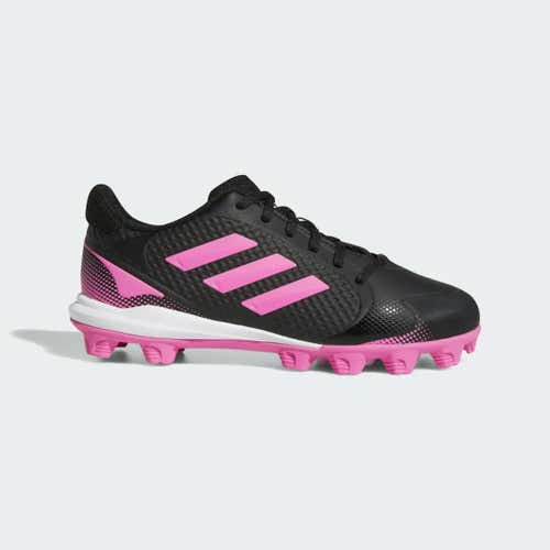 New Adidas Purehustle 2.0 Youth Md Cleats Black Pink Sizey12