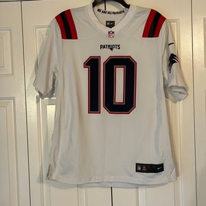 Men's LG Nike NFL Mac Jones New England Patriots Game Jersey