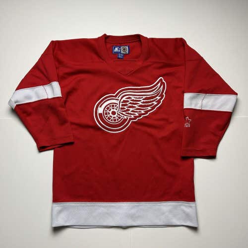 Vintage STARTER Detroit Red Wings Jersey NHL Hockey Home Red Sz Small