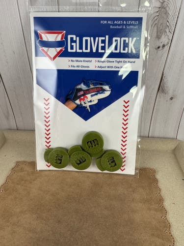 New Military Green Glove Locks Keep Baseball Glove Laces Tight Free Shipping USA Only