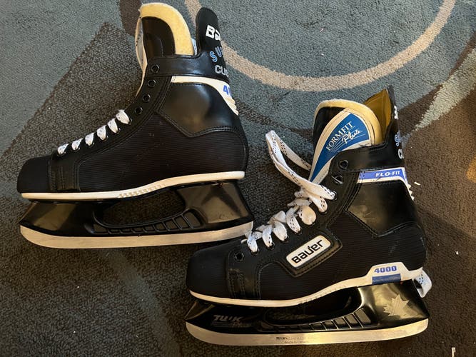 Used Bauer Supreme Custom 4000 Ice Hockey Skates Size 8.5