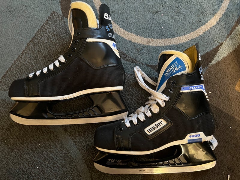 Used Bauer Supreme Custom 4000 Ice Hockey Skates Size 8.5