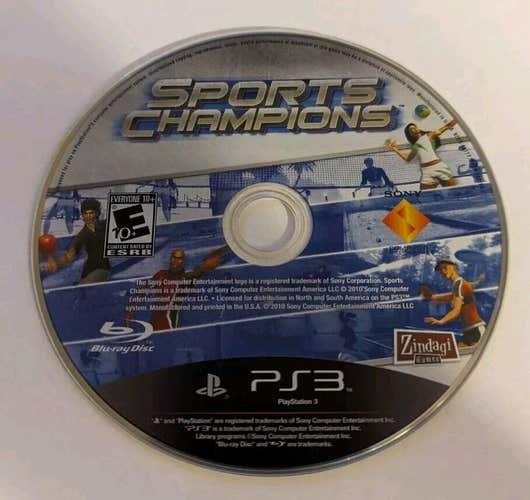 Sports Champions PlayStation 3 PS3 Video Game Disc Only Zindagi Games