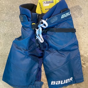 Blue Used Junior Large Bauer Supreme 3S Pro Hockey Pants
