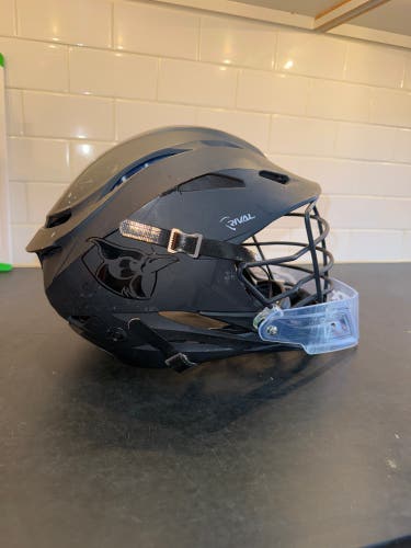 Matte Black STX Rival Hopkins Lacrosse Helmet