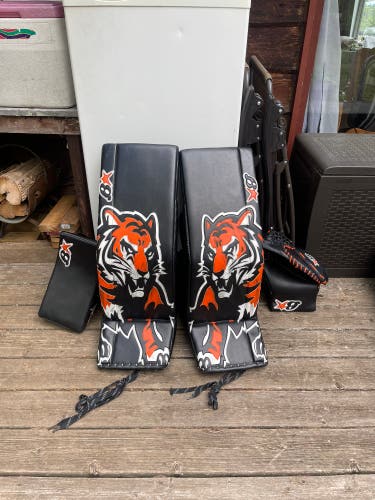 Brian’s Fully Custom Tiger Full Set of Pads and Gloves Princeton