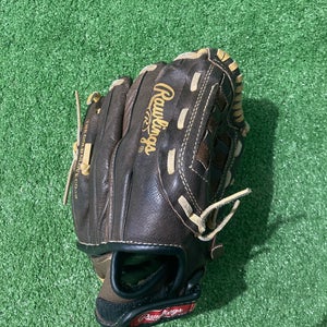 Brown Used Kid Pitch (9YO-13YO) Rawlings Highlight Series Right Hand Throw Infield Baseball Glove 11