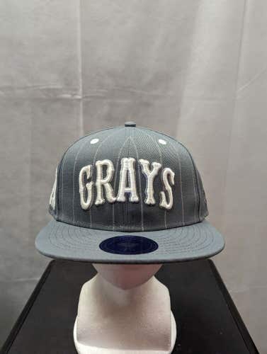 NWS Homestead Grays Ebbets Field Flannels Pinstripe Fitted Hat 7 1/2