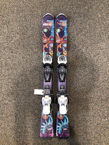 Used 90cm Nordica Cinnamon Girl Skis With Bindings