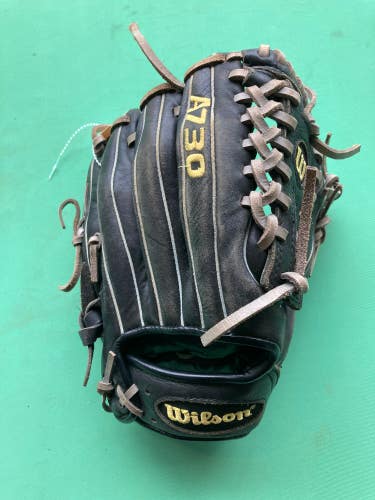 Used Wilson A730 Right Hand Throw Baseball Glove 11.25"