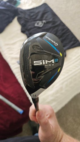 Used Men's 2021 TaylorMade SIM 2 Max Rescue Left Hand Hybrid 4H