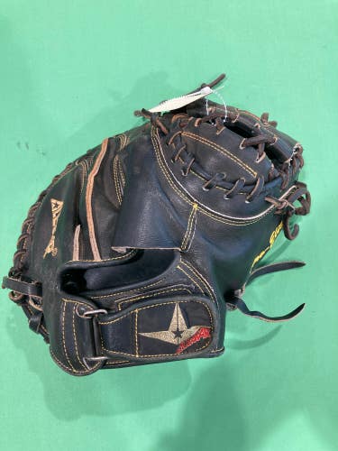 Black Used All Star Pro elite Right Hand Throw Catcher's Baseball Glove 33"