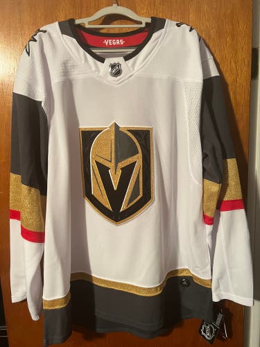 Vegas Golden Knights Authentic Adidas Climalite White Away Jersey Size 56