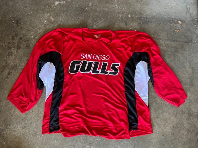 San Diego Gulls IHL Red New Goalie Cut Men's practice Jersey