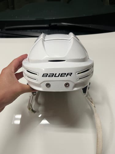 White Bauer helmet