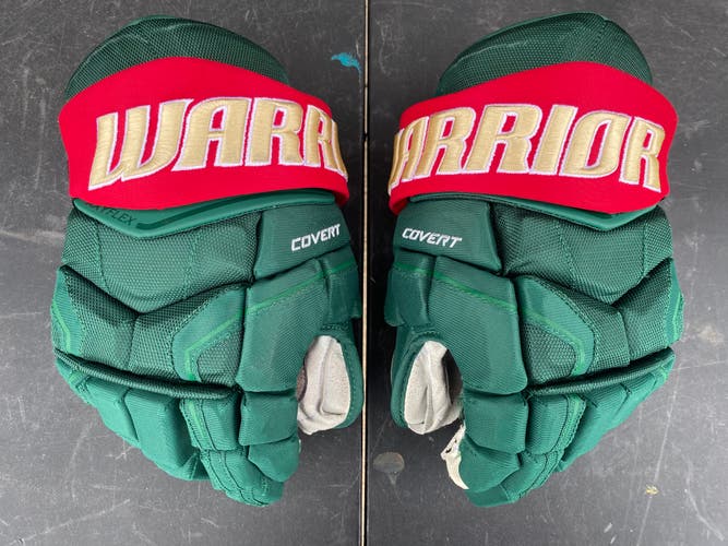Warrior Covert QR1 Pro Stock 14" Hockey Gloves Minnesota Wild 4029