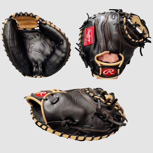 New Rawlings Gold Glove Elite Series 32.5" RHT Black Catcher's Mitt - SWEET!
