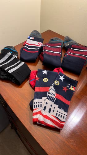 Men's MLB 2018 All-Star game baseball socks + 4 misc. pairs of baseball socks