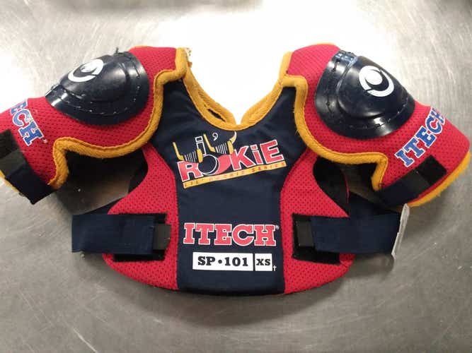Used Itech Lil Rookie Xs Ice Hockey Shoulder Pads