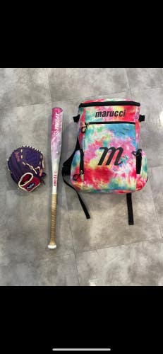 Girls Softball Starter Kit (Bat, Glove, Bag)