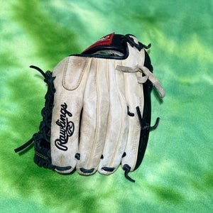 Brown Used Kid Pitch  Rawlings Gold Glove Elite Right Hand Throw Outfield Baseball Glove 1