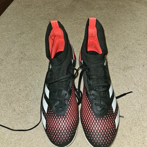 Adidas Predator Black w Red indoor cleats