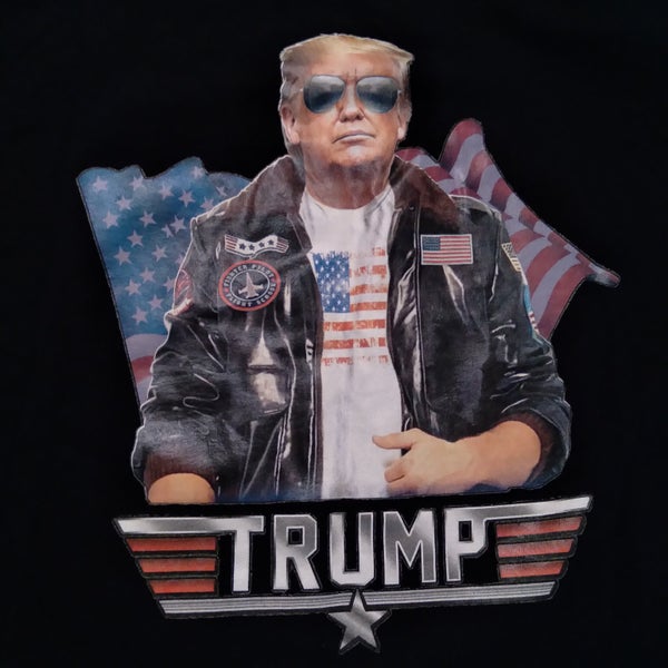 Gildan Donald Trump Top Gun Graphic Print T-Shirt Sz 3XL