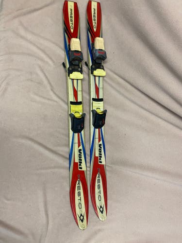 Used Kid's Volkl 100 cm All Mountain Presto Skis With Bindings
