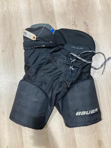 Black Used Junior Large Bauer Nexus Hockey Pants