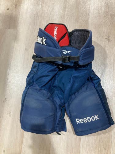 Blue Used Junior Medium Reebok 18K Hockey Pants
