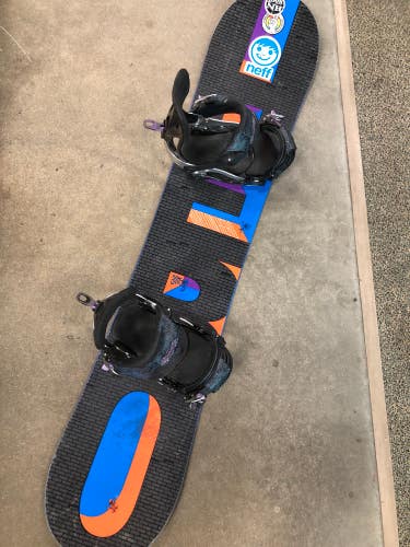 Used Burton Hero (138 cm) Snowboard With Sims Bindings