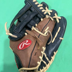 Black Used Rawlings Premium Series Right Hand Throw Outfield Baseball Glove 12"